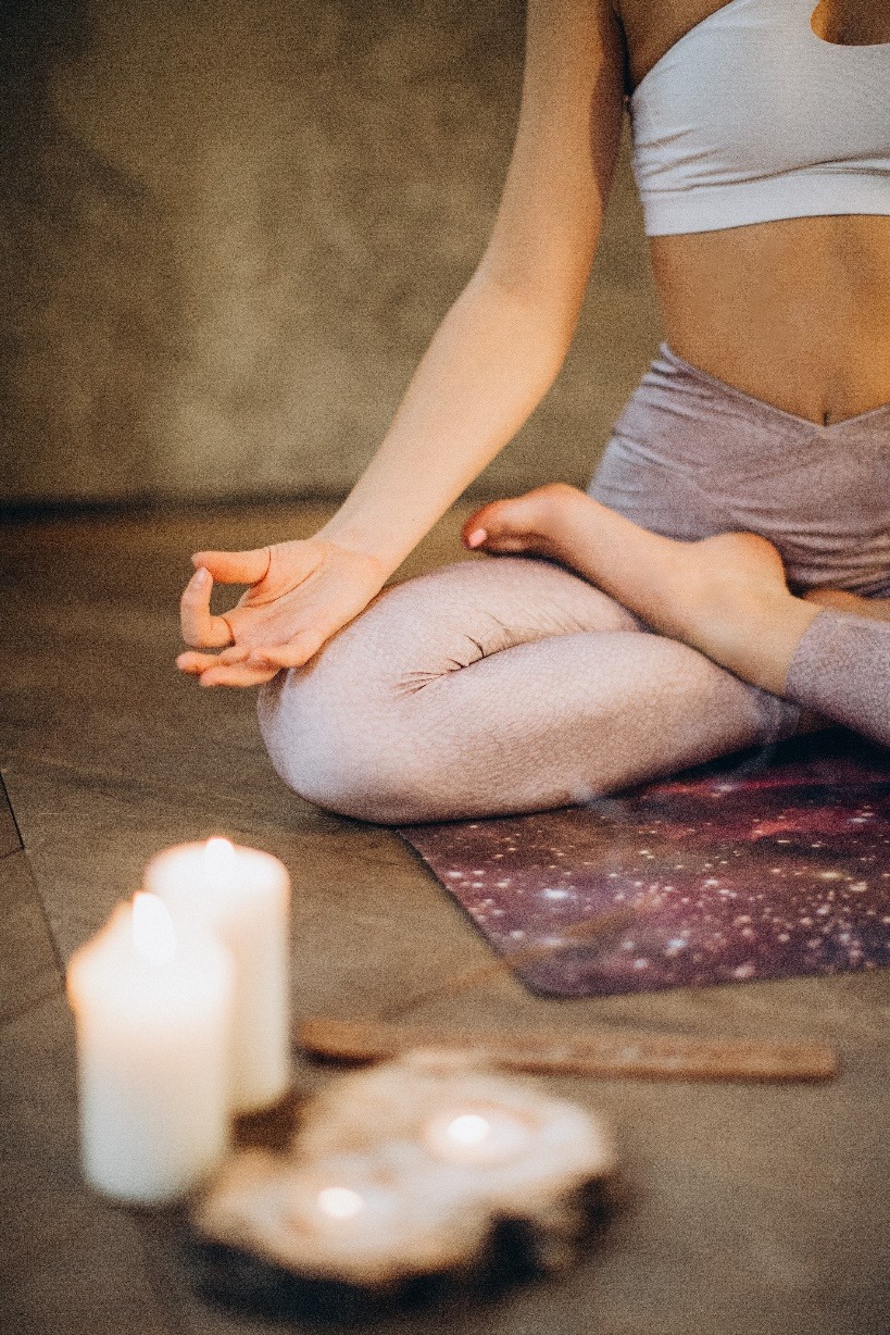 A person doing yoga