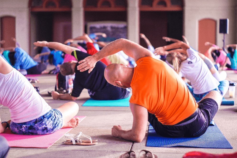 Stretch & restore yoga class in NYC.