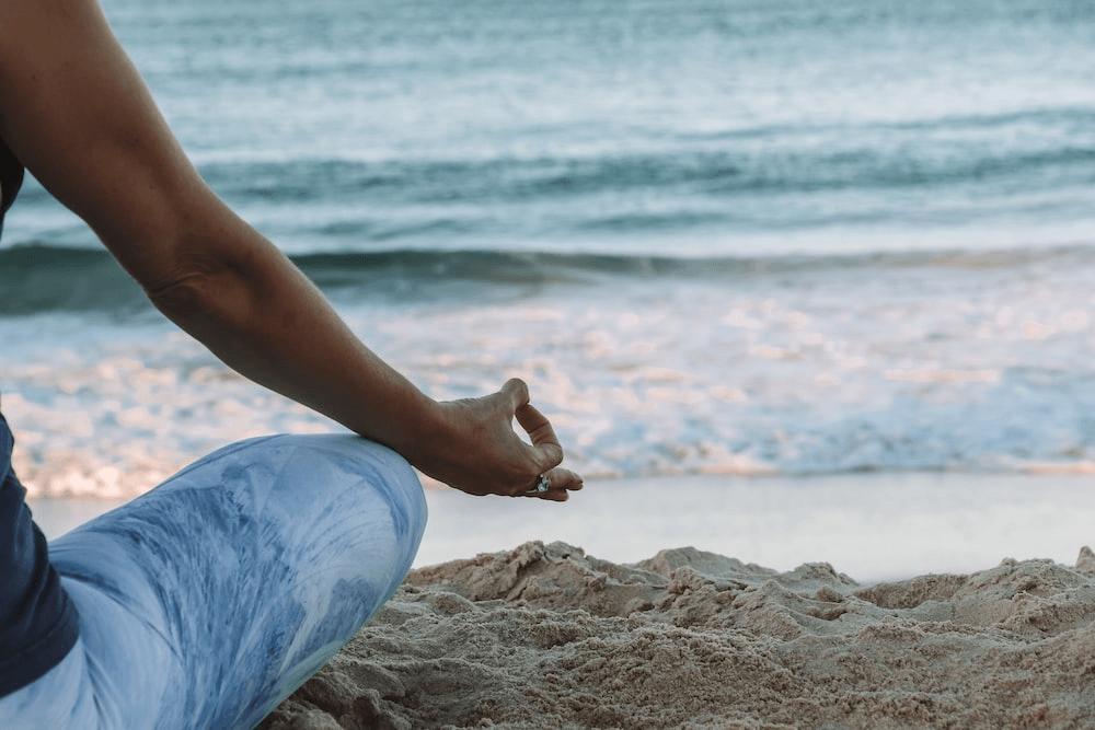 person meditating