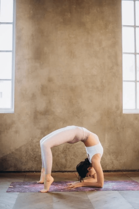 Woman in a bridge position